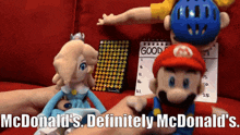 mcdonald 's definitely mcdonald 's is displayed on a red background