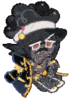 a cartoon character with a bandage on his head and a mustache