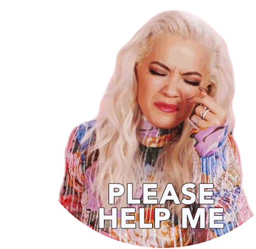 Rita Ora Help Sticker - Rita Ora Help Crying Stickers