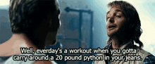 macgruber big dong boner everydays a workout 20pound python
