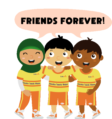 Eduwis Friends Forever Sticker - Eduwis Friends Forever Kids - Discover &  Share GIFs