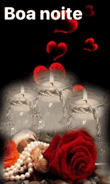 boa noite goodnight rose candle