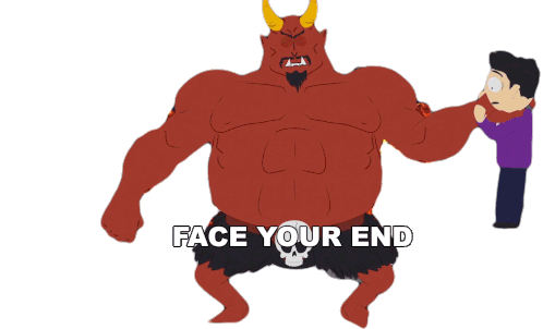 Face Your End Devil Sticker - Face Your End Devil South Park Stickers