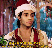 Aladdin If You Dont Have Anything GIF - Aladdin If You Dont Have Anything You Habe To Act Like You Own Everything GIFs