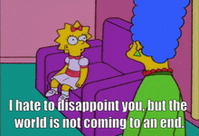 The Simpsons Lisa The Skeptic GIF - The Simpsons Lisa The Skeptic End Of The World GIFs