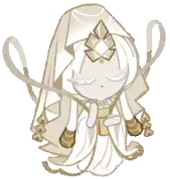 a cartoon character is wearing a white veil and a crown