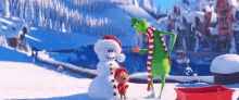 The Grinch Snowman GIF - The Grinch Snowman Mean GIFs