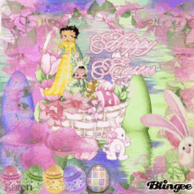 Happy Easter Betty Boop GIF - Happy Easter Betty Boop Easter Bunny GIFs