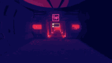 indie videogame hall drive neon