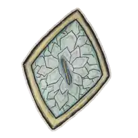 a drawing of a stained glass window with a pink eye