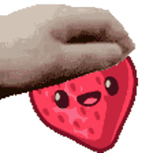 pet the strawberry