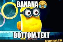 banana bottom text minion gru popcorn