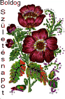 Szülinapra Flower GIF - Szülinapra Flower Glittery GIFs