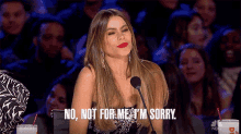 No Not For Me Im Sorry Americas Got Talent GIF - No Not For Me Im Sorry Americas Got Talent Its A No For Me GIFs