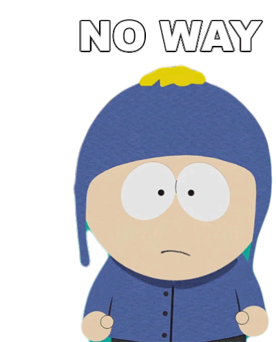 No Way Craig Tucker Sticker - No Way Craig Tucker South Park Stickers