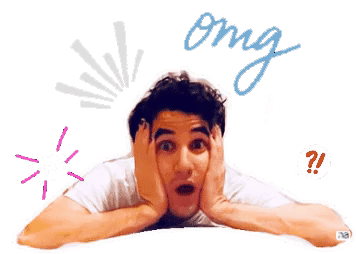 Darren Criss Omg Sticker - Darren Criss Omg Oh No Stickers
