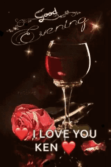 Good Evening Rose And Wine GIF - Good Evening Rose And Wine Greeting GIFs