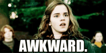 Hermione Awkward GIF - Harry Potter Hermione Granger Emma Watson GIFs