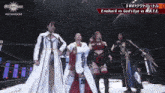 a group of women are standing in a ring with the words stardom on the bottom left