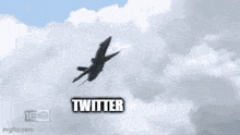 an explosion in a field with the word twitter written on the bottom