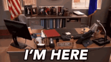 I'M Here (And Super Composed) GIF - Parks And Recreation Amy Poehler Leslie Knope GIFs