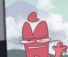 a cartoon character with glasses and a heart on its head