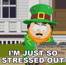 im just so stressed out randy marsh south park south park credigree weed st patricks day south park s25e6