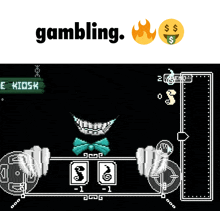 a screenshot of a game that says gambling on it