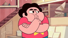Suspicious Steven! GIF - Steven Universe Suspicious Shifty GIFs
