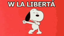 Libertà W La Libertà Viva La Libertà Felice Felicità Ballare Saltare Di Gioia Snoopy GIF