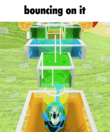 a picture of a video game with the words bouncing on it