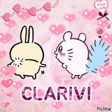 a picture of a rabbit and a squirrel with the name clarivi on the bottom