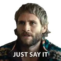 a man with a beard has just say it written on his face
