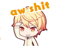 a cartoon character with a hand on his forehead says aw shit