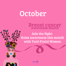 Breast Cancer Awareness October GIF - Breast Cancer Awareness October Tutti Frutti Women GIFs