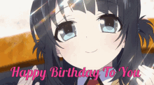 girl anime happy birthday hbd