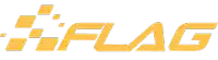 a logo for a company called hi flag with a checkered pattern