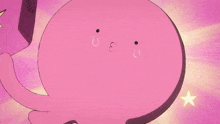 a cartoon octopus is holding a pink camera