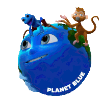 Planet Blue Earth Sticker - Planet Blue Earth Planetbluecrew Stickers