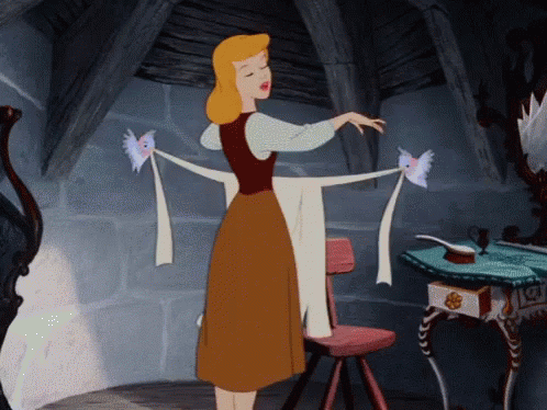cinderella cleaning clipart animation