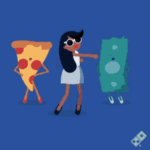 dancing pizza girl dominos