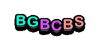 a colorful logo for bgcbs with a white background