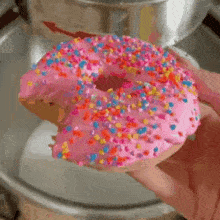 pink donut donuts doughnuts pink frosting donut