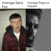a picture of a man with a beard next to a picture of a man without a beard