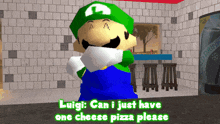 Smg4 Luigi GIF - Smg4 Luigi Cheese Pizza GIFs