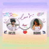 a picture of a man and a woman with the word block in the corner