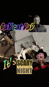 a poster that says it 's scary night with freddy krueger