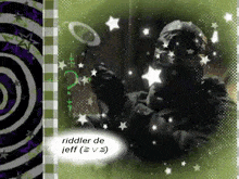 a picture of a man with the words riddler de jeff written on it