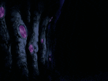 a cartoon character holding a gun in a dark room