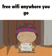 Free Wifi Anywhere You Go South Park GIF